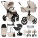 MUUVO KÉSZLET Babakocsi Quick Boho Brown szett 2v1 + CYBEX Aton B2 i-Size + alap