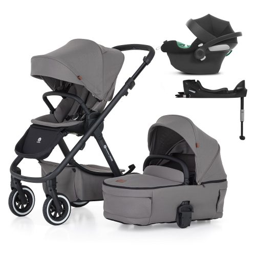 PETITE&MARS KÉSZLET Babakocsi 4v1 ICON Dove Grey LITE AIR + CYBEX Aton B2 i-Size
