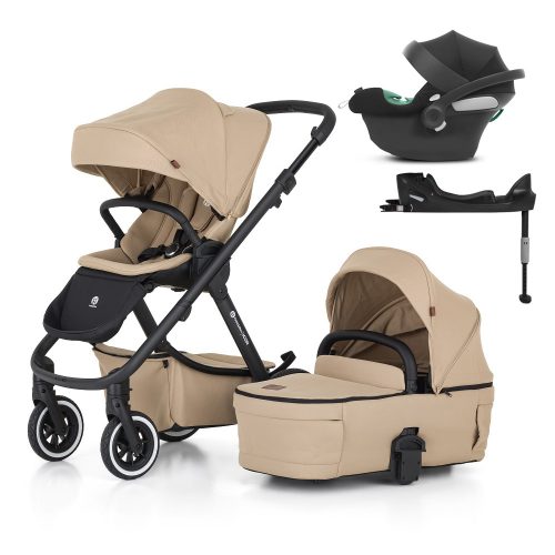 PETITE&MARS KÉSZLET Babakocsi 4v1 ICON Mocha Beige LITE AIR + CYBEX Aton B2 i-Size