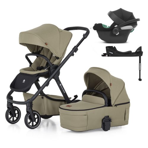 PETITE&MARS KÉSZLET Babakocsi 4v1 ICON Mossy Green LITE RWS + CYBEX Aton B2 i-Size