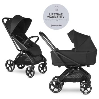 EASYWALKER Kombinált babakocsi Rockey L Pure Black