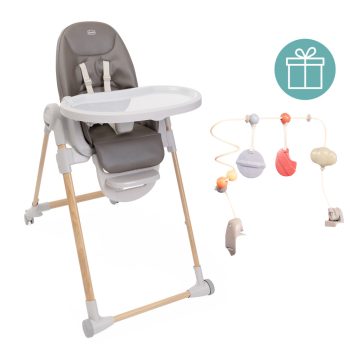   CHICCO Etetőszék Polly Armonia - Skandináv + Játékív Rainbow