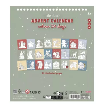 Little Dutch adventi kalendárium színező