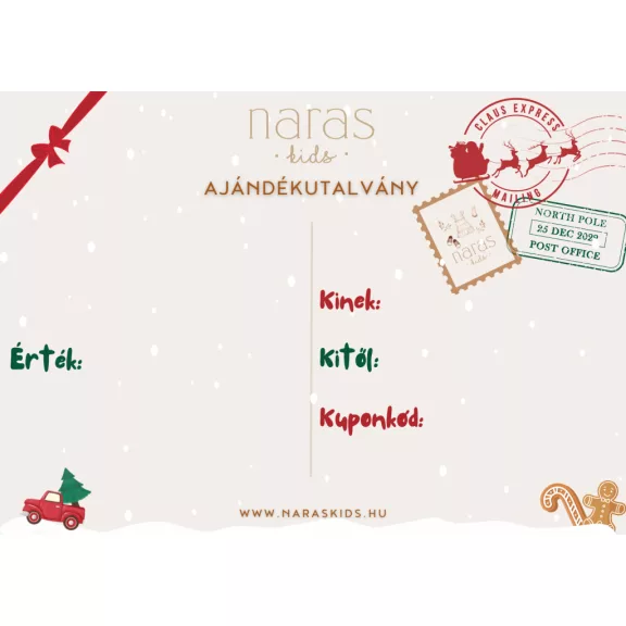 Naras Kids Ajándékutalvány - többféle összegben Naras Kids Ajándékutalvány - többféle összegben