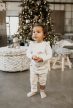 Dupla fodros kislány body - krém