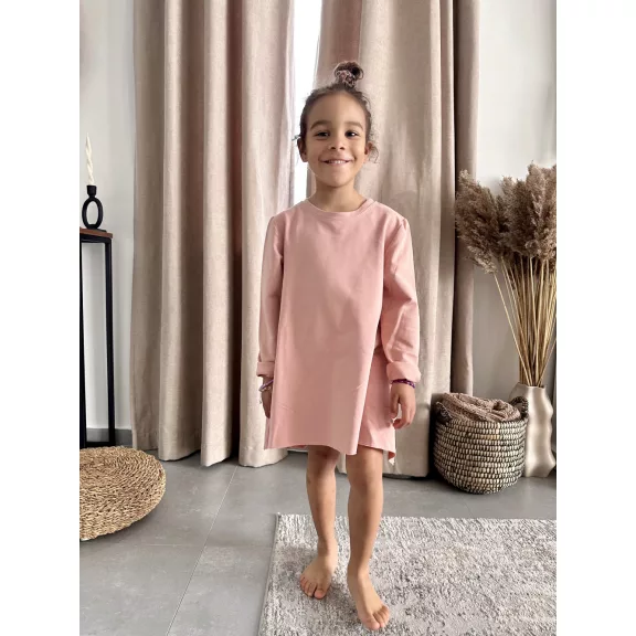 Púder rózsaszín oversized anya - lánya ruha / Gyerek Púder rózsaszín oversized anya - lánya ruha / Gyerek