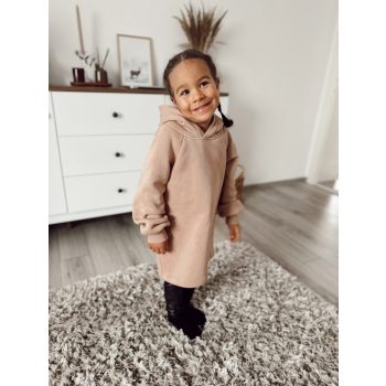 Bézs anya - gyerek pulcsiruha / Gyerek