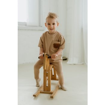 Macis kétrészes leggings szett - bézs