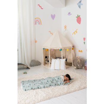   Naras Kids hordozható cipzáras macis hálózsák - kék dínós