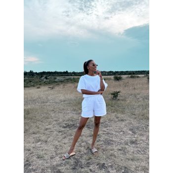 Kétrészes muszlin NŐI szett - FEHÉR