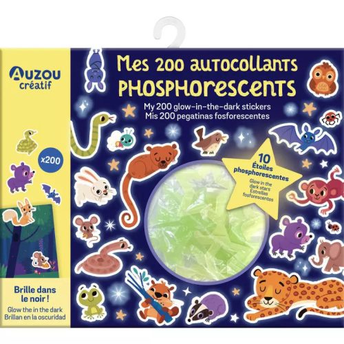 Sötétben világító matricacsomag 200 db-os Auzou