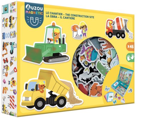 Mágneses készségfejlesztő doboz, Munkagépek Auzou