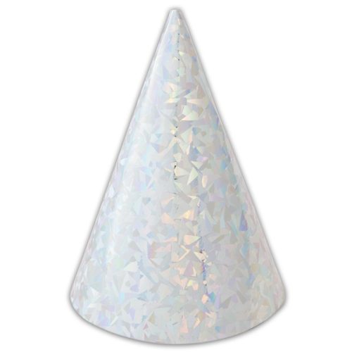 Ezüst színű holografikus parti csákó 6 db