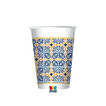 Positano olasz mintás parti pohár 8 db 250 ml-es