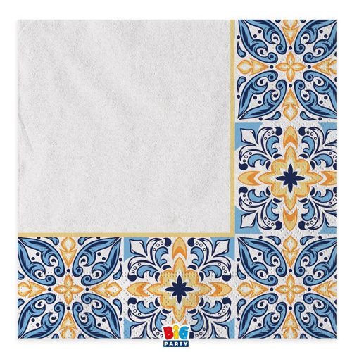 Positano olasz mintás parti szalvéta 20 db 33x33 cm-es