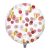 Kerek fólia lufi 45 cm-es, Rózsaszín konfettis