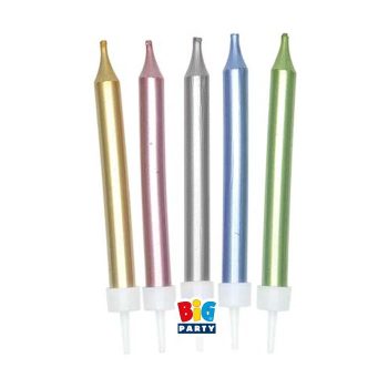 Metál színű tortagyerta készlet 5 db 9 cm-es