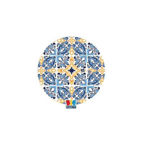 Positano olasz mintás parti poháralátét 8 db 9 cm-es