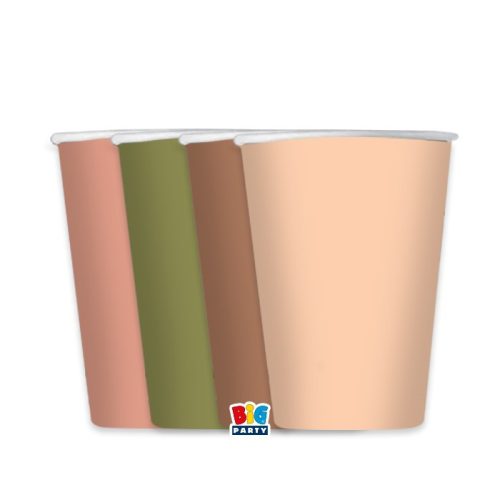 Bohém stílusú parti pohár vegyes színekben 8 db 250 ml-es