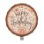 Kerek fólia lufi 45 cm-es, Happy Birthday bohém stílusú
