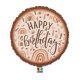 Kerek fólia lufi 45 cm-es, Happy Birthday bohém stílusú