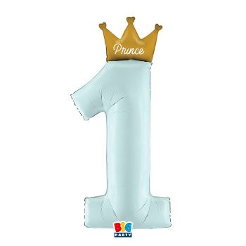 1-es számos fólia lufi 117 cm, Herceg