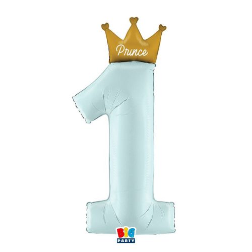 1-es számos fólia lufi 117 cm, Herceg