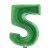 5-ös számos fólia lufi 102 cm, Zöld