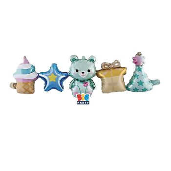 Forma fólia lufi girland 101x32 cm, Babakék macis