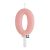 0-ás számos gyertya babarózsaszín 7 cm-es