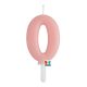 0-ás számos gyertya babarózsaszín 7 cm-es
