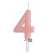 4-es számos gyertya babarózsaszín 7 cm-es