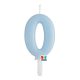 0-ás számos gyertya babakék 7 cm-es