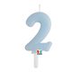 2-es számos gyertya babakék 7 cm-es