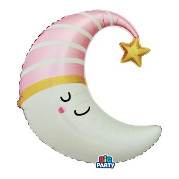 Forma fólia lufi 63x71 cm, Rózsaszín sapkás holdacska