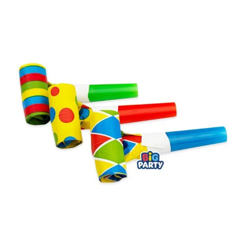 Színes anyósnyelv trombita 6 db-os