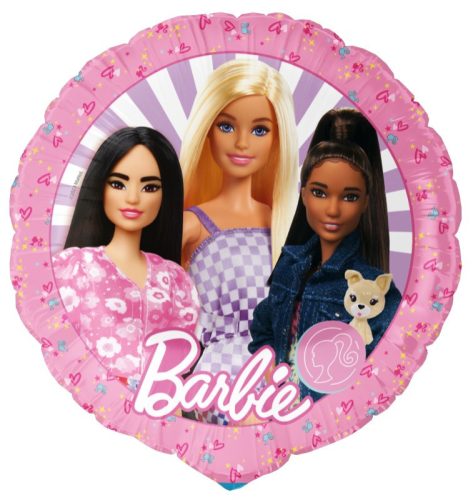 Kerek fólia lufi 45 cm, Barbie