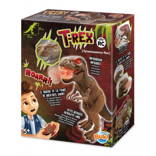 Távirányítós T-Rex füst és fény efekttel BUKI