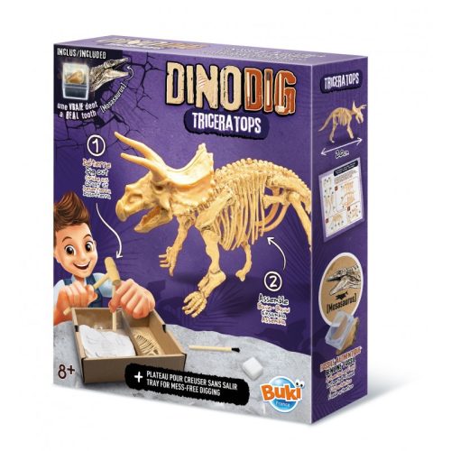 Dínó csontváz felfedező készlet Triceratops BUKI