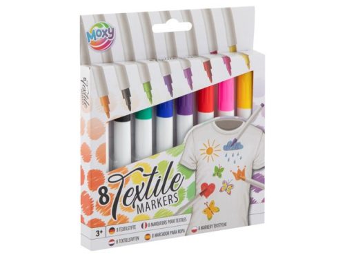 Moxy textilfestő filctoll készlet, 8 db-os Grafix