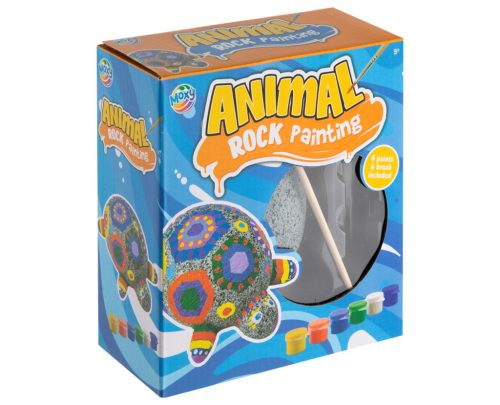 Moxy Kavics figura kifestő készlet festékkel és ecsettel, Teknős Grafix