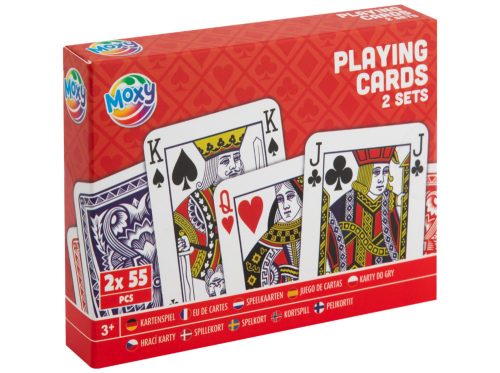 Moxy dupla paklis francia kártya, 2x55 kártyalap Grafix