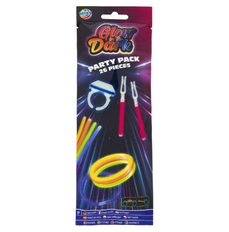 Moxy világító party pálcikák készlet, gyűrűvel Grafix