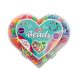 Szivárványos és pasztell színű gyöngyfűző készlet szív alakú dobozban Grafix