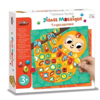   Csillogó kövek mozaikkép készítő- Trópusi állatok CreaLign