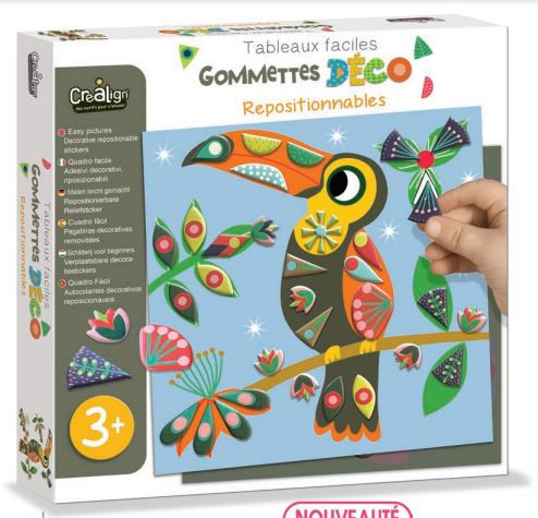 Újrahasználható matricázós képek, Madarak CreaLign