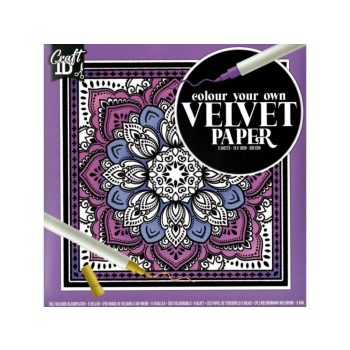 CraftID bársonyszínező 18x18cm 5 lapos, lila CraftArt