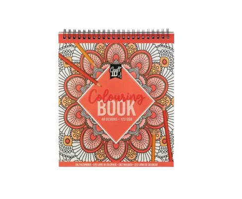 CraftID Spirálozott színező füzet 48 képpel, Narancssárga CraftArt