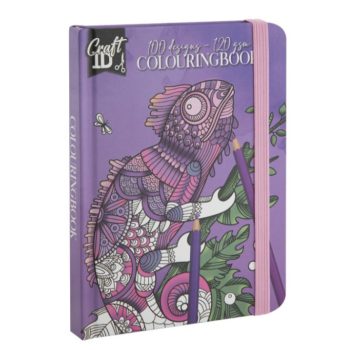   CraftID Színezőfüzet gumiszalaggal 50 lapos, lila CraftArt