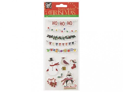 CraftID karácsonyi szivacs matrica szett, Hóember CraftArt